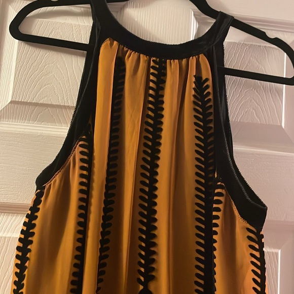 Vintage M.S.S.P Y2K Velvet burnout halter dress - Picture 3 of 13